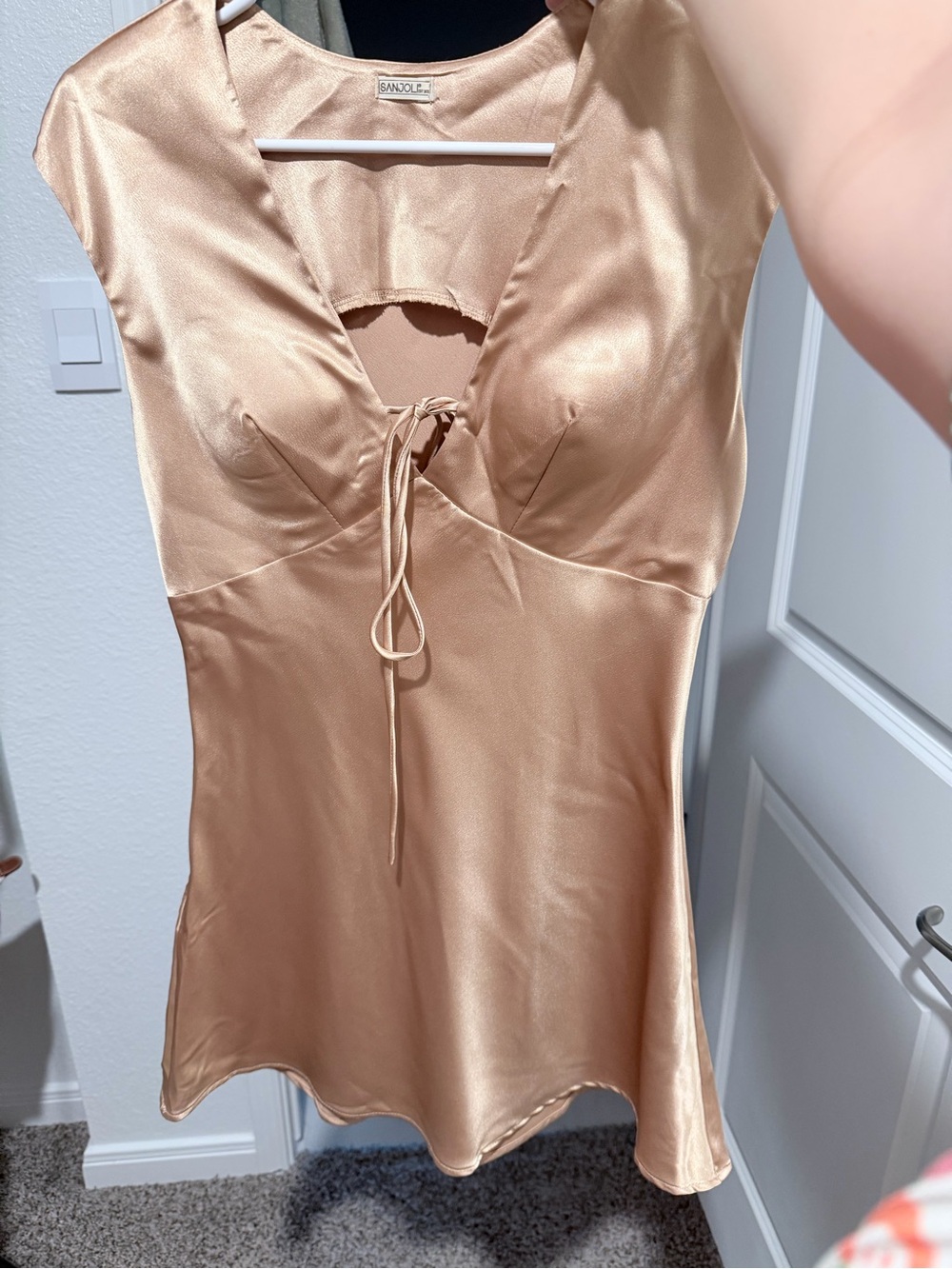 ✨ Beige satin mini dress ✨